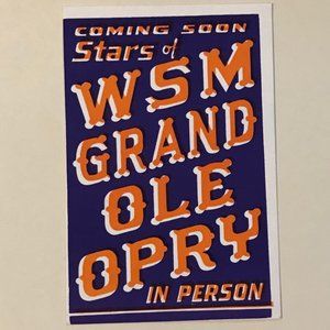 Hatch Show Print collectible postcard UNUSED